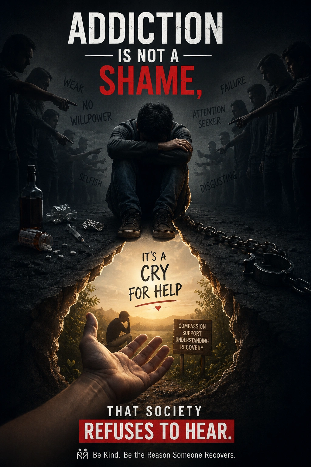Addiction Is Not a Shame, It’s a Cry for Help That Society Refuses to Hear