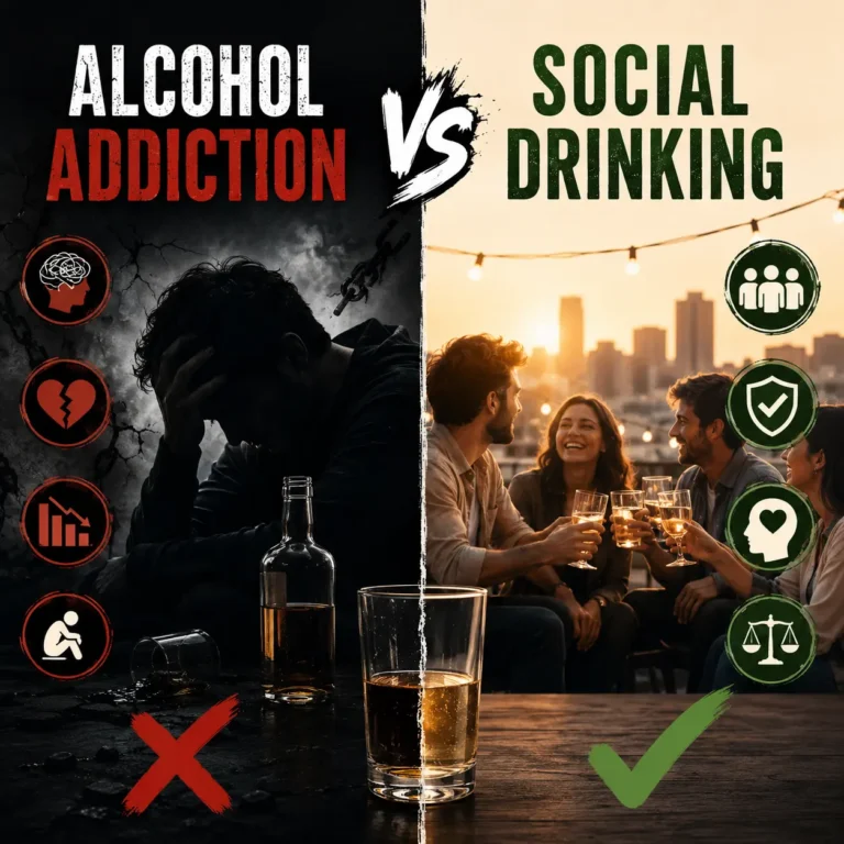 Alcohol Addiction vs Social Drinking